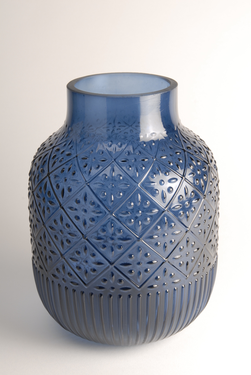 Deko-Vase - DH ca. 17x23,5 cm, Blau
